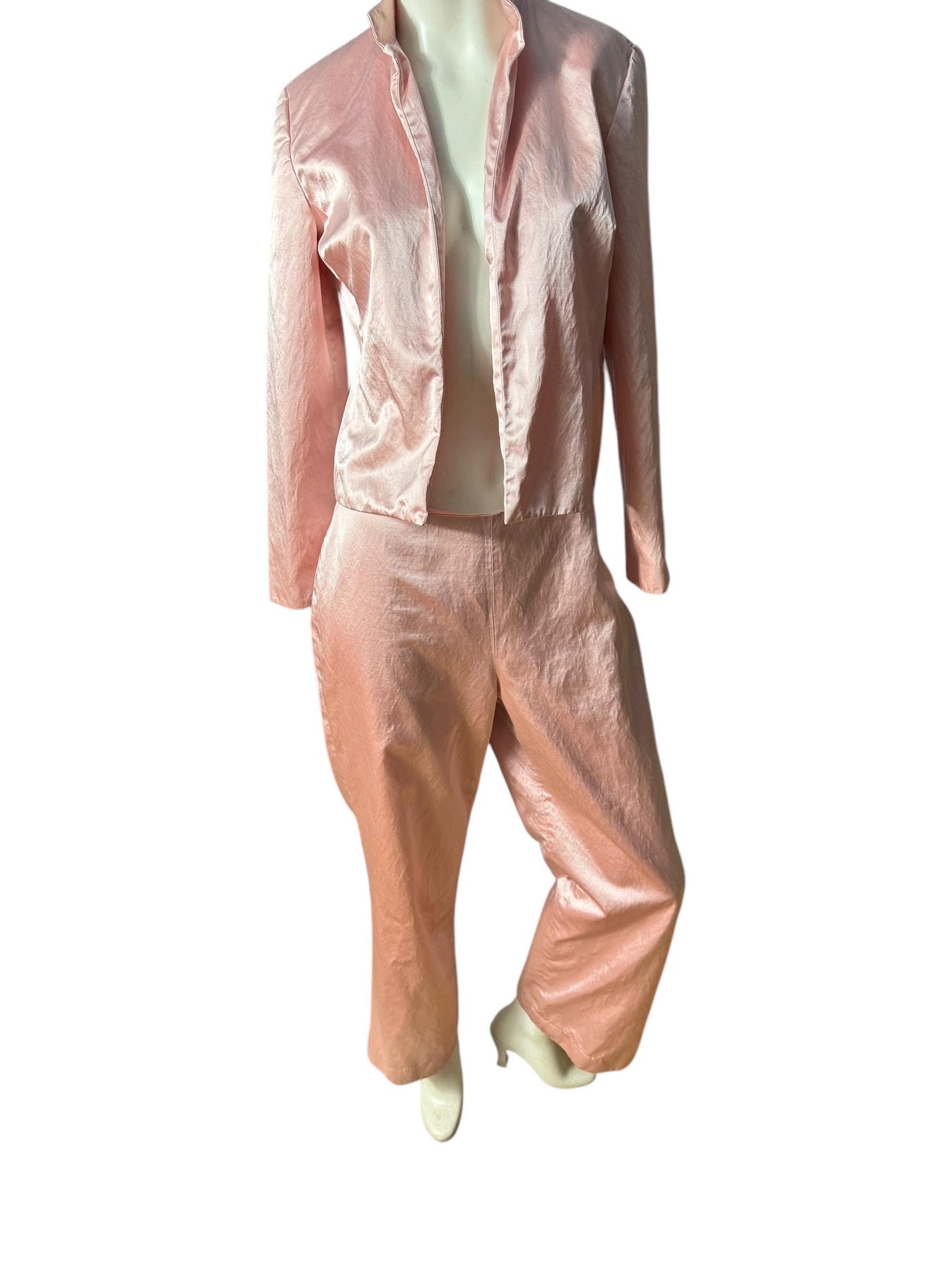 Vintage pink silk Bloomingdales pant suit 8 P