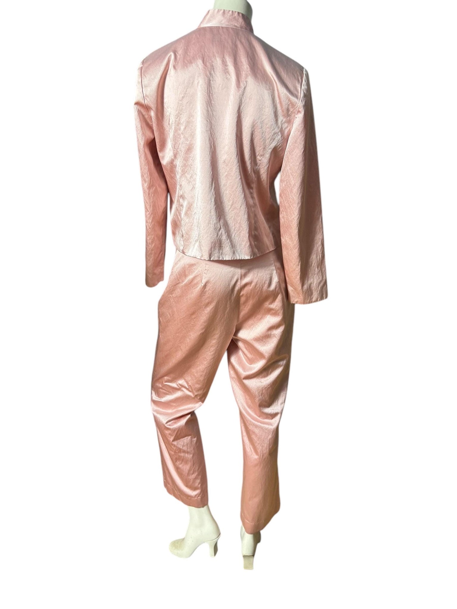 Vintage pink silk Bloomingdales pant suit 8 P