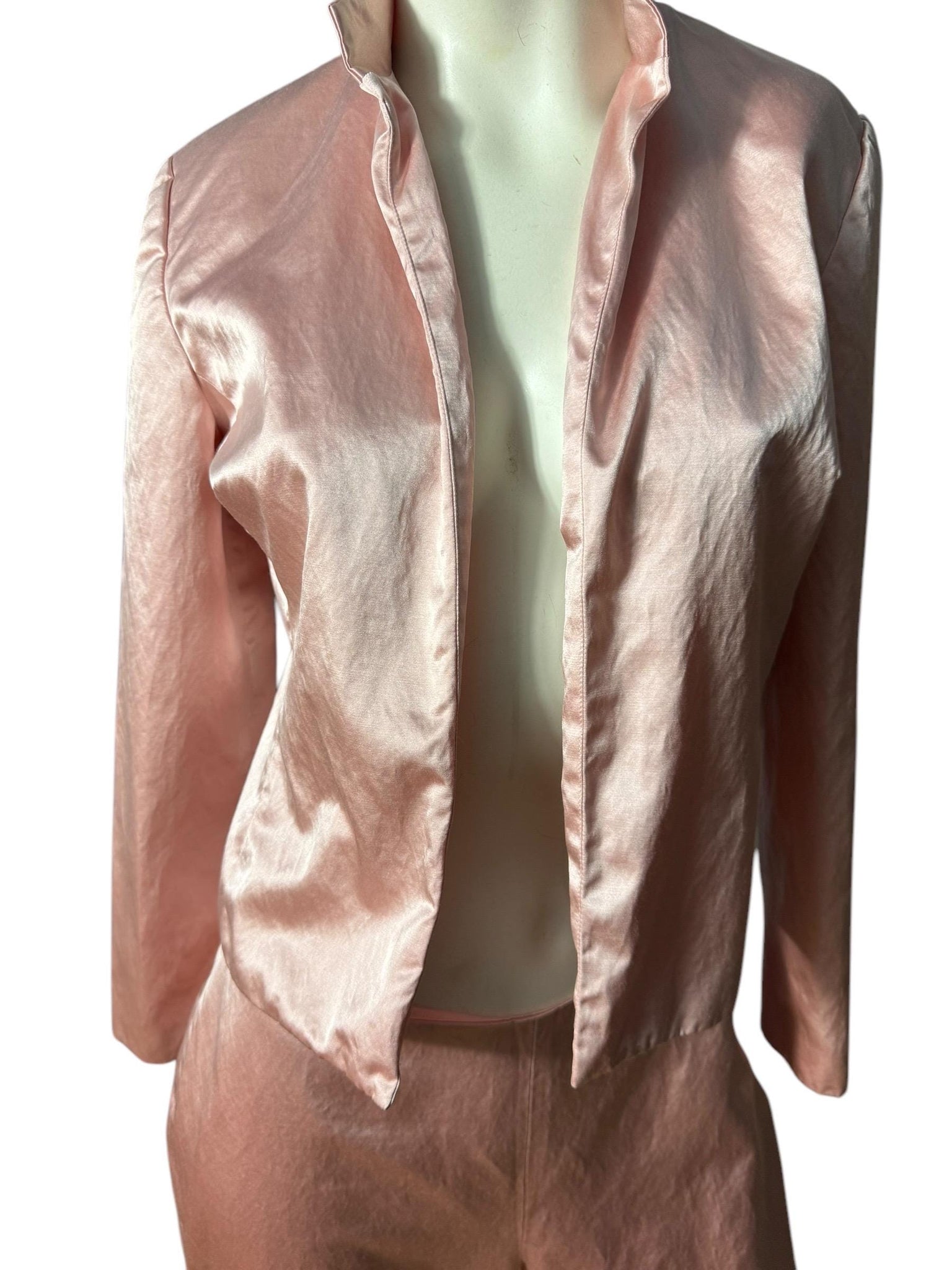 Vintage pink silk Bloomingdales pant suit 8 P