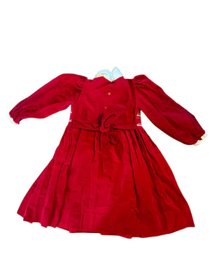 Vintage kid’s Carriage Court red velvet dress 6