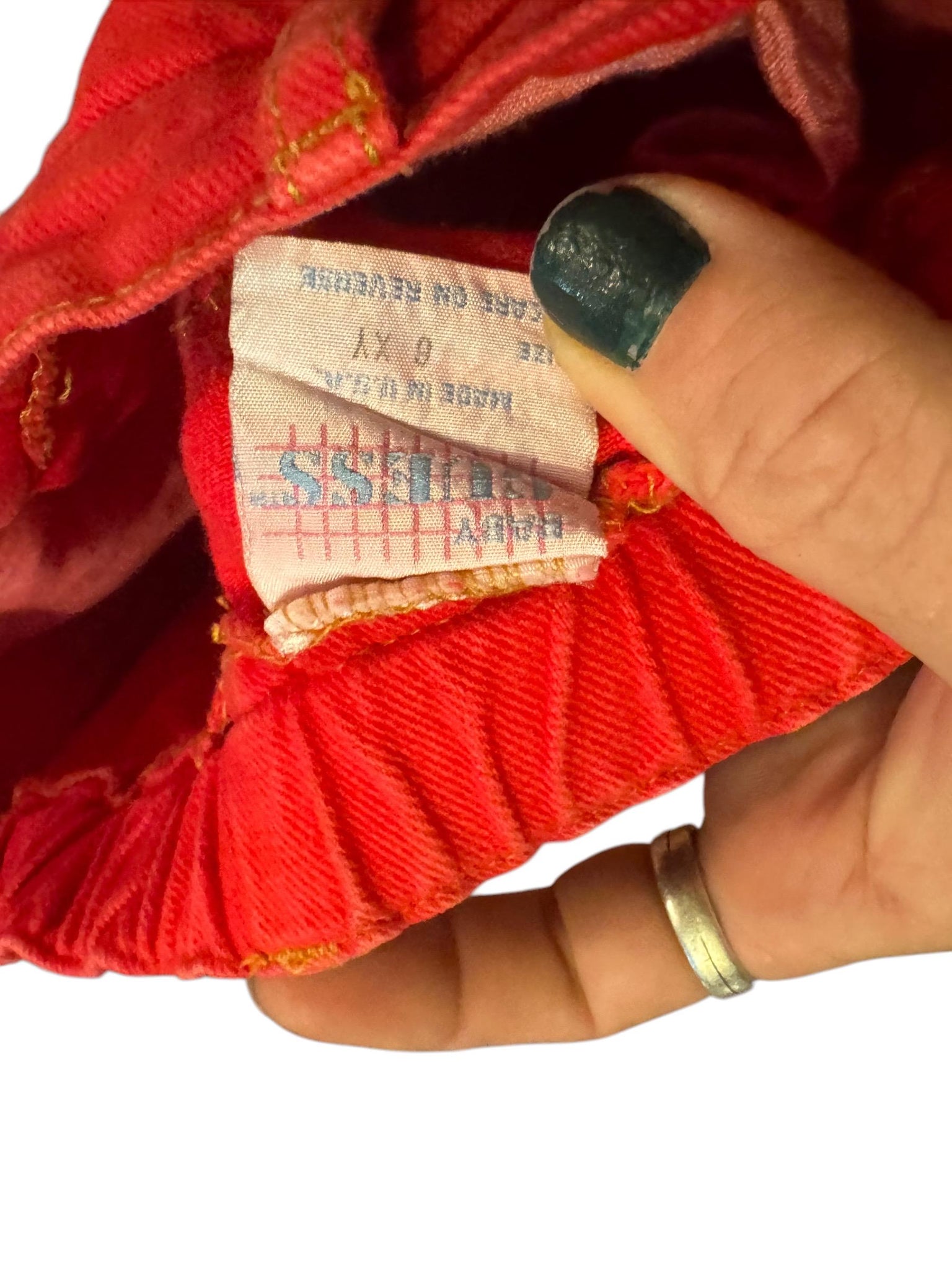 Vintage kids Guess red jeans 6