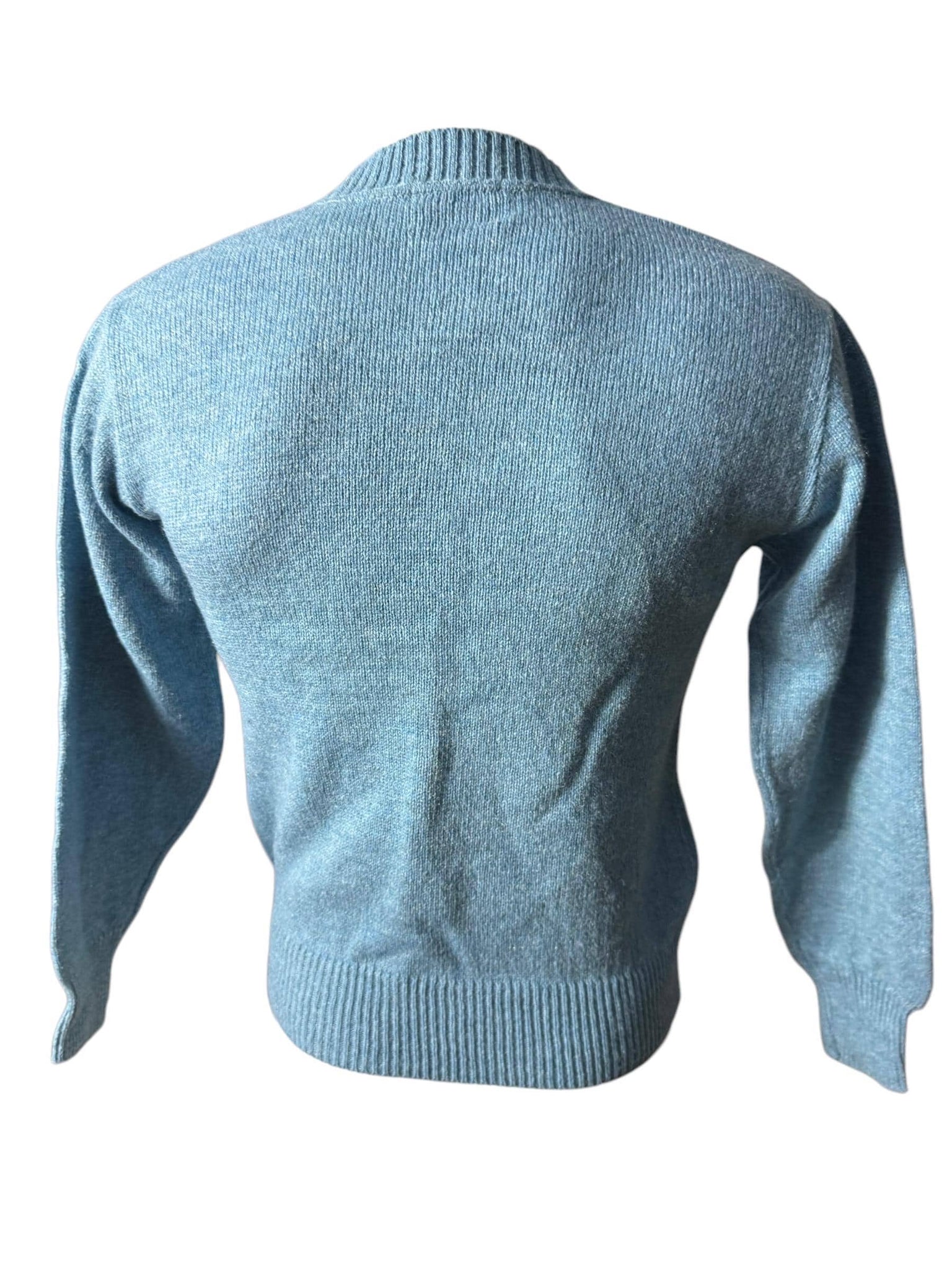 Vintage 70's blue ship sweater M Sears Kings Road