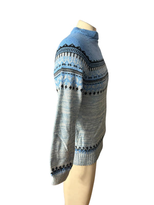 Vintage men's blue striped sweater M