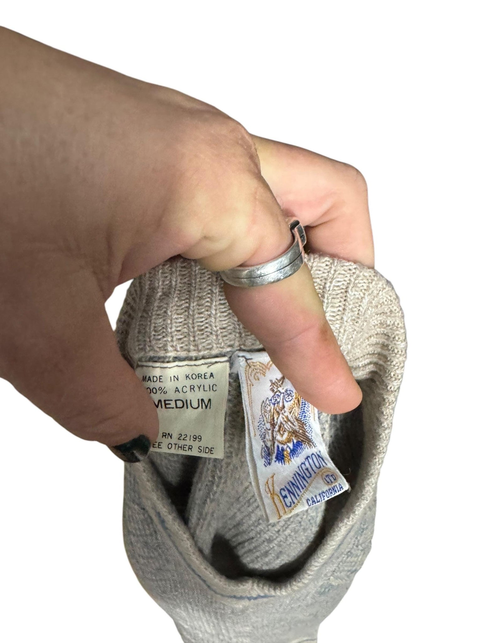 Vintage 70's men's V neck sweater M Kennington