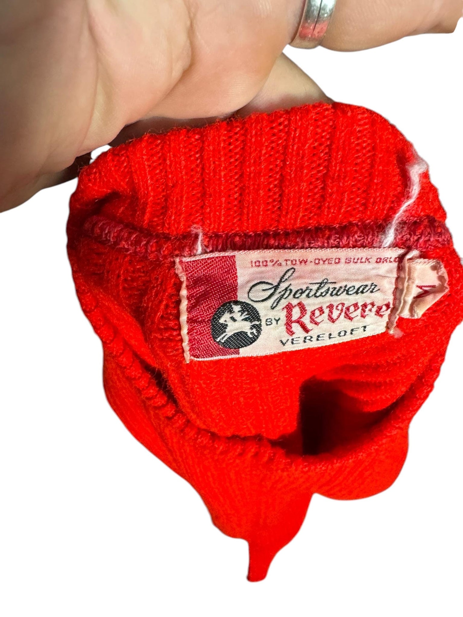 Vintage 60's red men's sweater M Revere