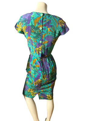 Vintage 80's silk sarong dress 4 Gillian