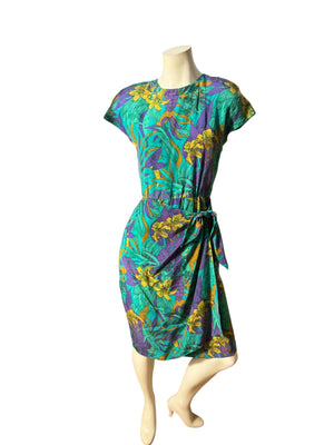 Vintage 80's silk sarong dress 4 Gillian
