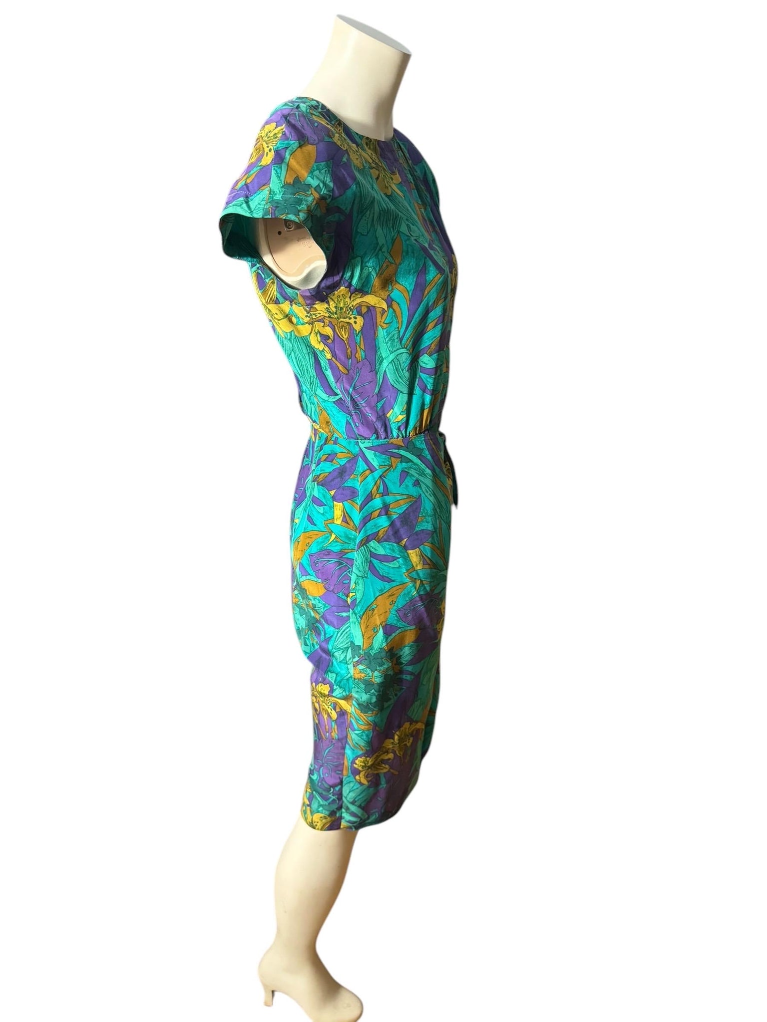 Vintage 80's silk sarong dress 4 Gillian