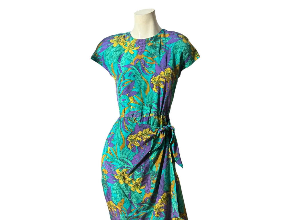 Vintage 80's silk sarong dress 4 Gillian