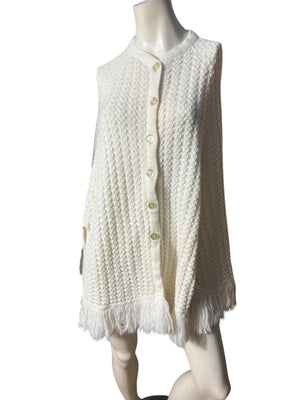 Vintage 70's knit shawl sweater