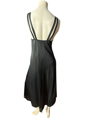 Vintage 70's black nightgown M Mr Jac Jr