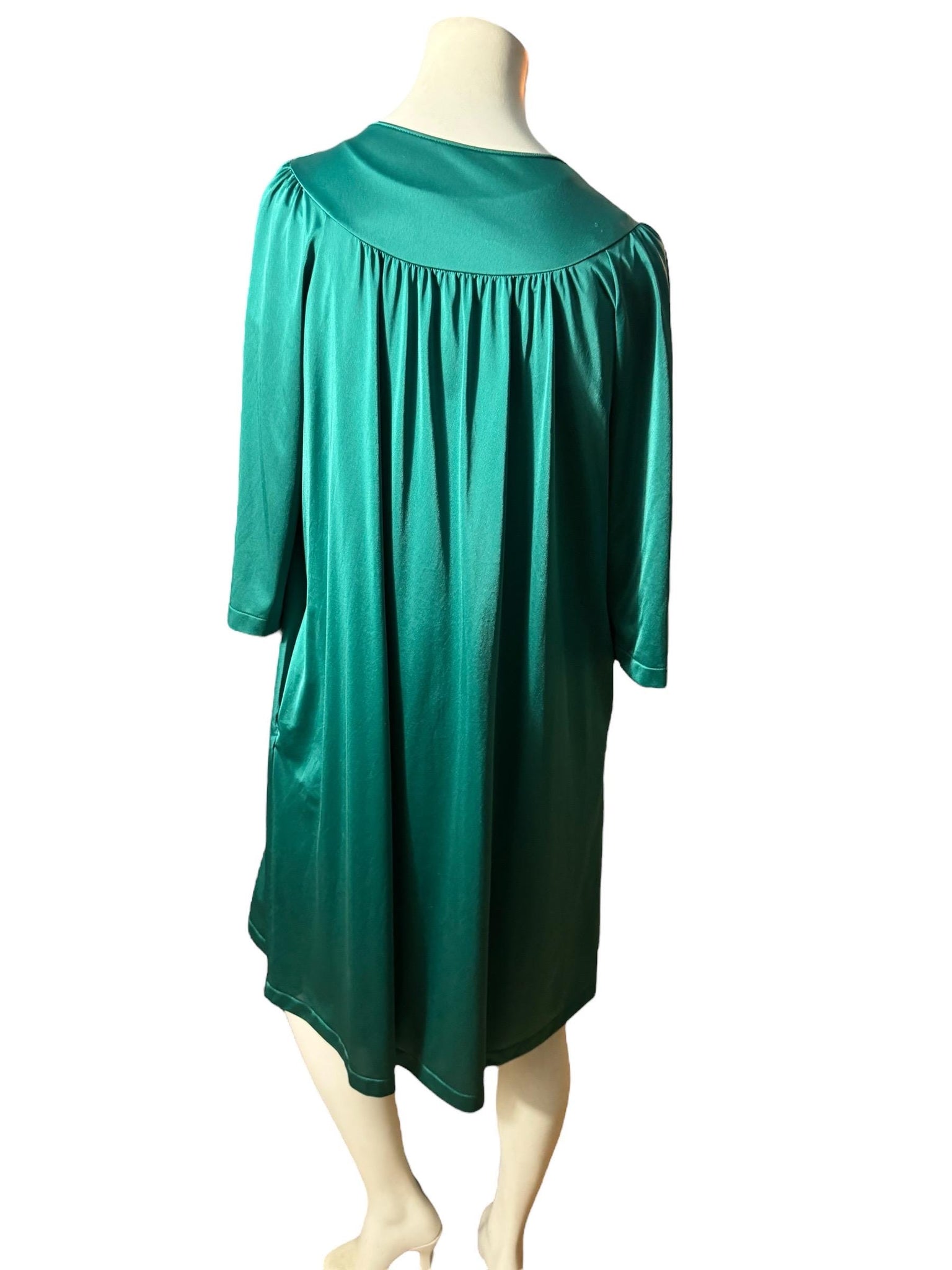 Vintage green nightgown set S Shadowline