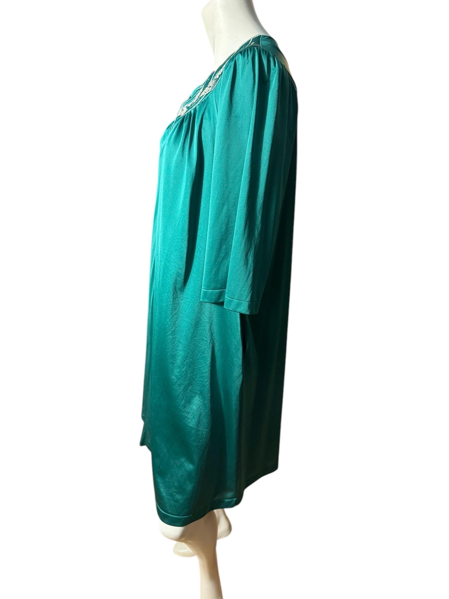 Vintage green nightgown set S Shadowline
