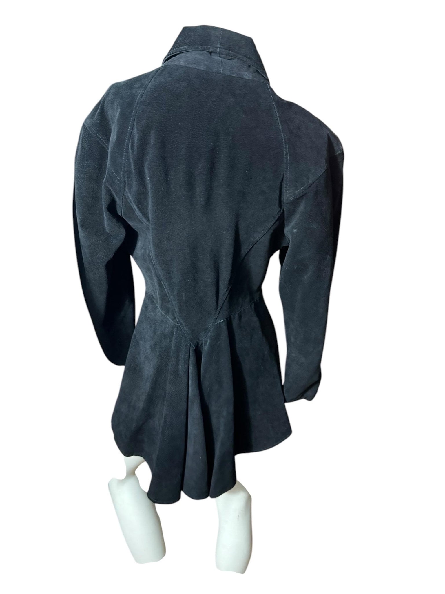 Vintage 80's black suede jacket M L