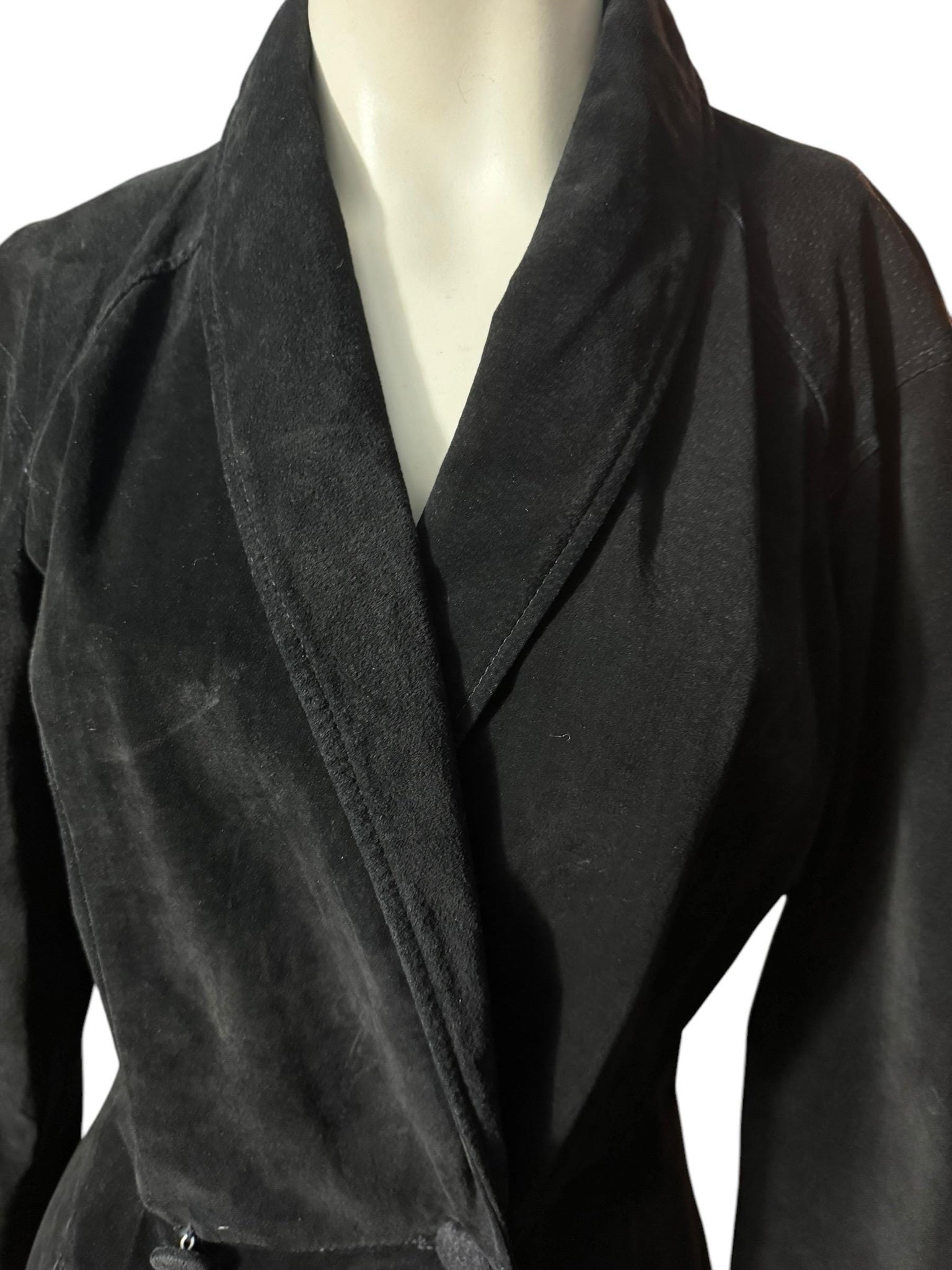Vintage 80's black suede jacket M L
