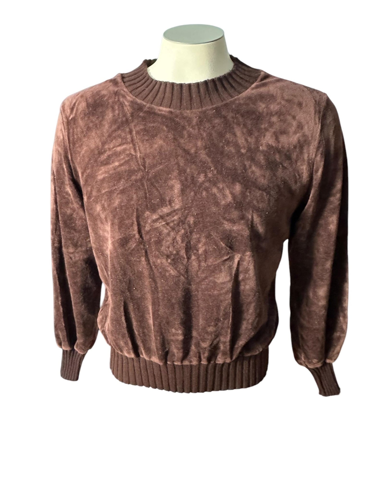 Vintage 70's men's brown terry shirt M Sears