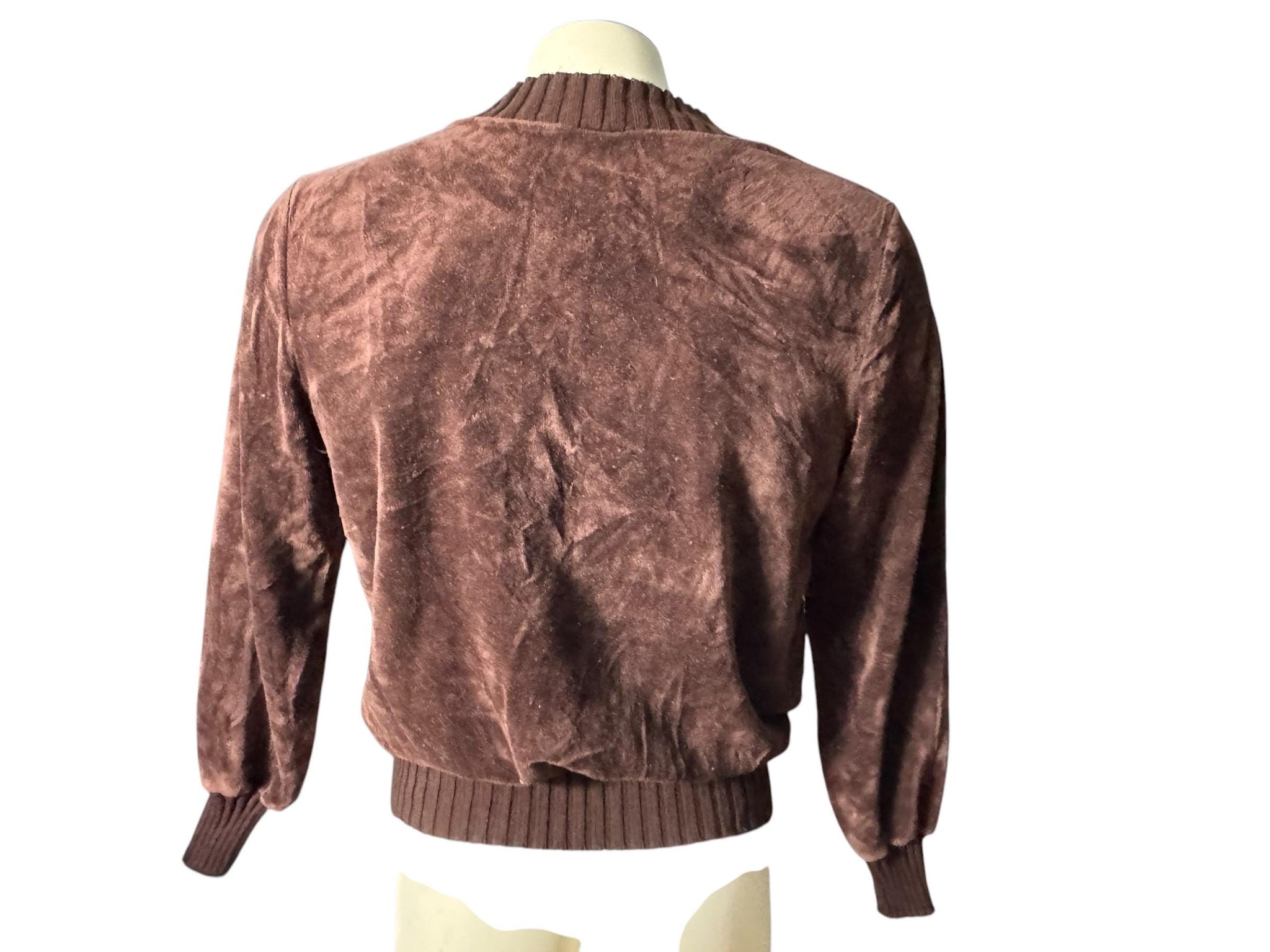 Vintage 70's men's brown terry shirt M Sears