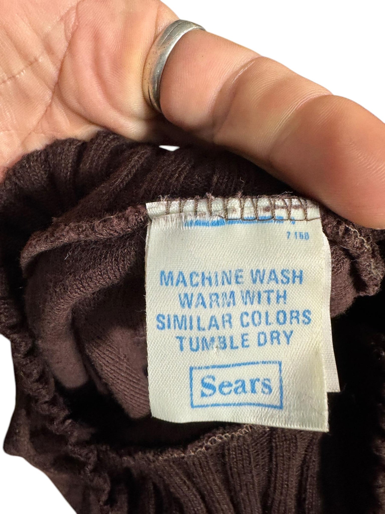 Vintage 70's men's brown terry shirt M Sears