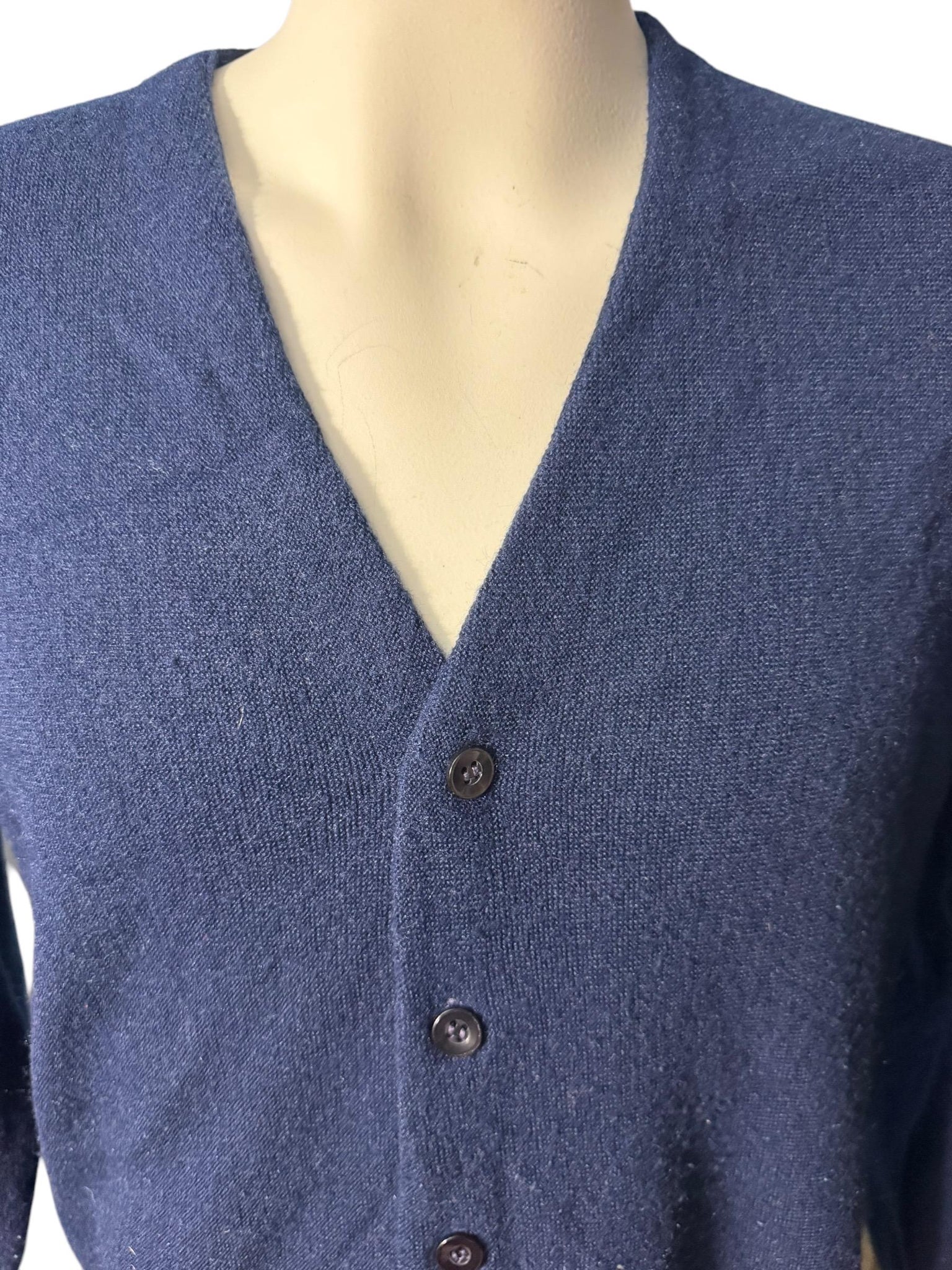 Vintage 70's men's Cranbrook cardigan sweater M blue