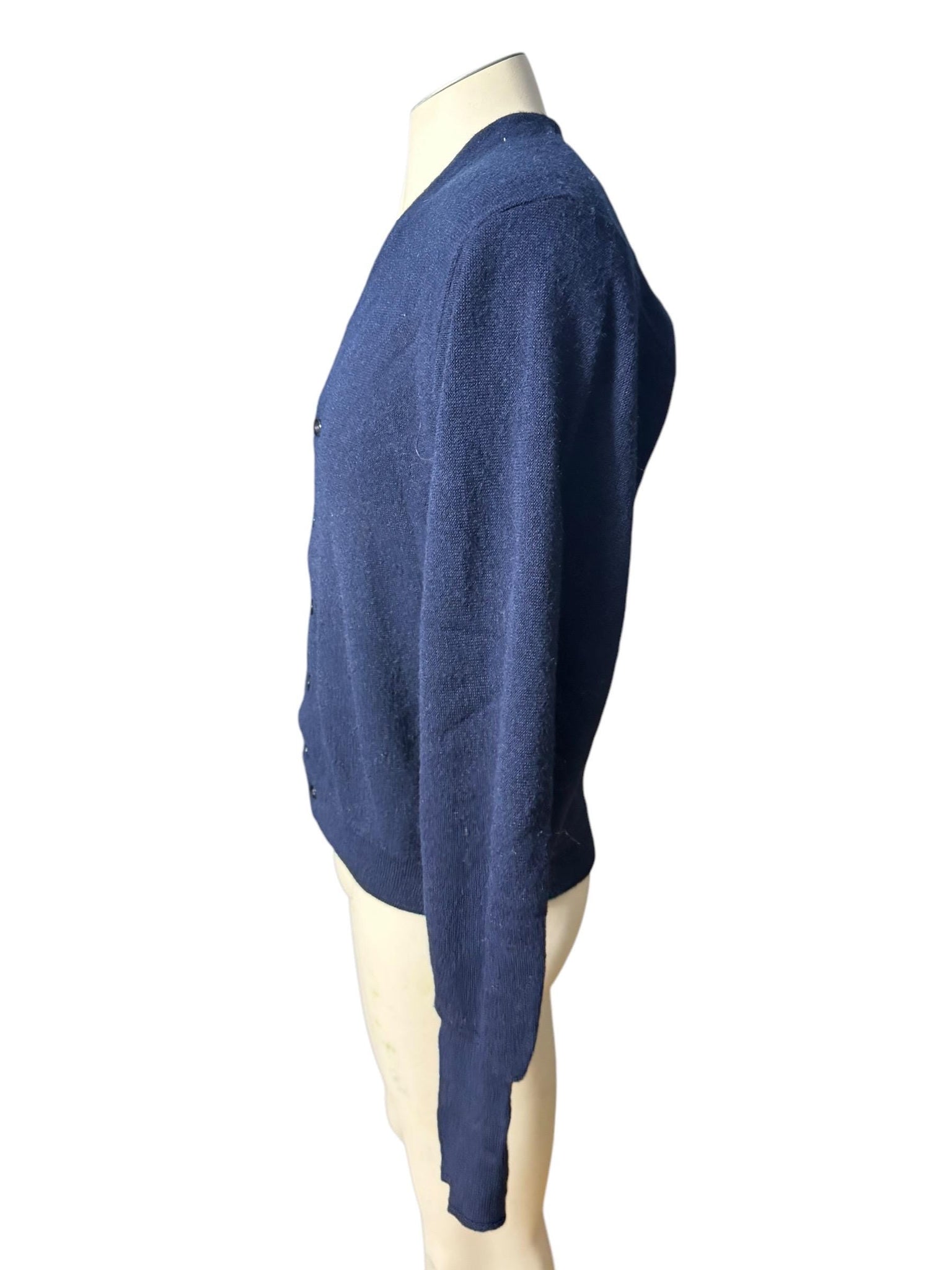 Vintage 70's men's Cranbrook cardigan sweater M blue
