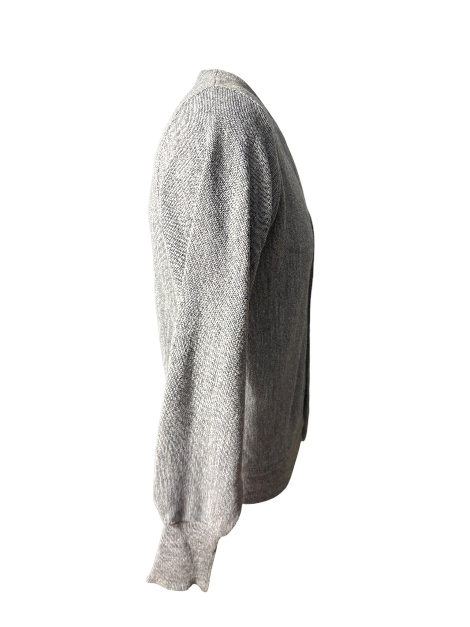 Vintage 70's men's gray cardigan sweater S Steeplechase