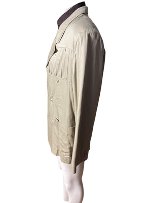 Vintage 80's men's tan suit jacket S Info Studio