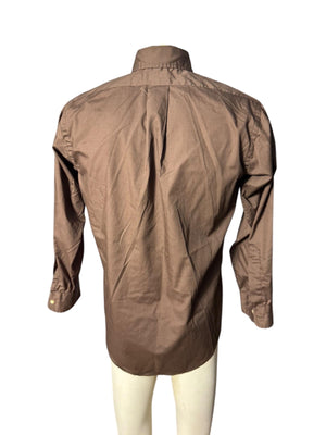 Vintage 70's brown men's shirt 32 Norman