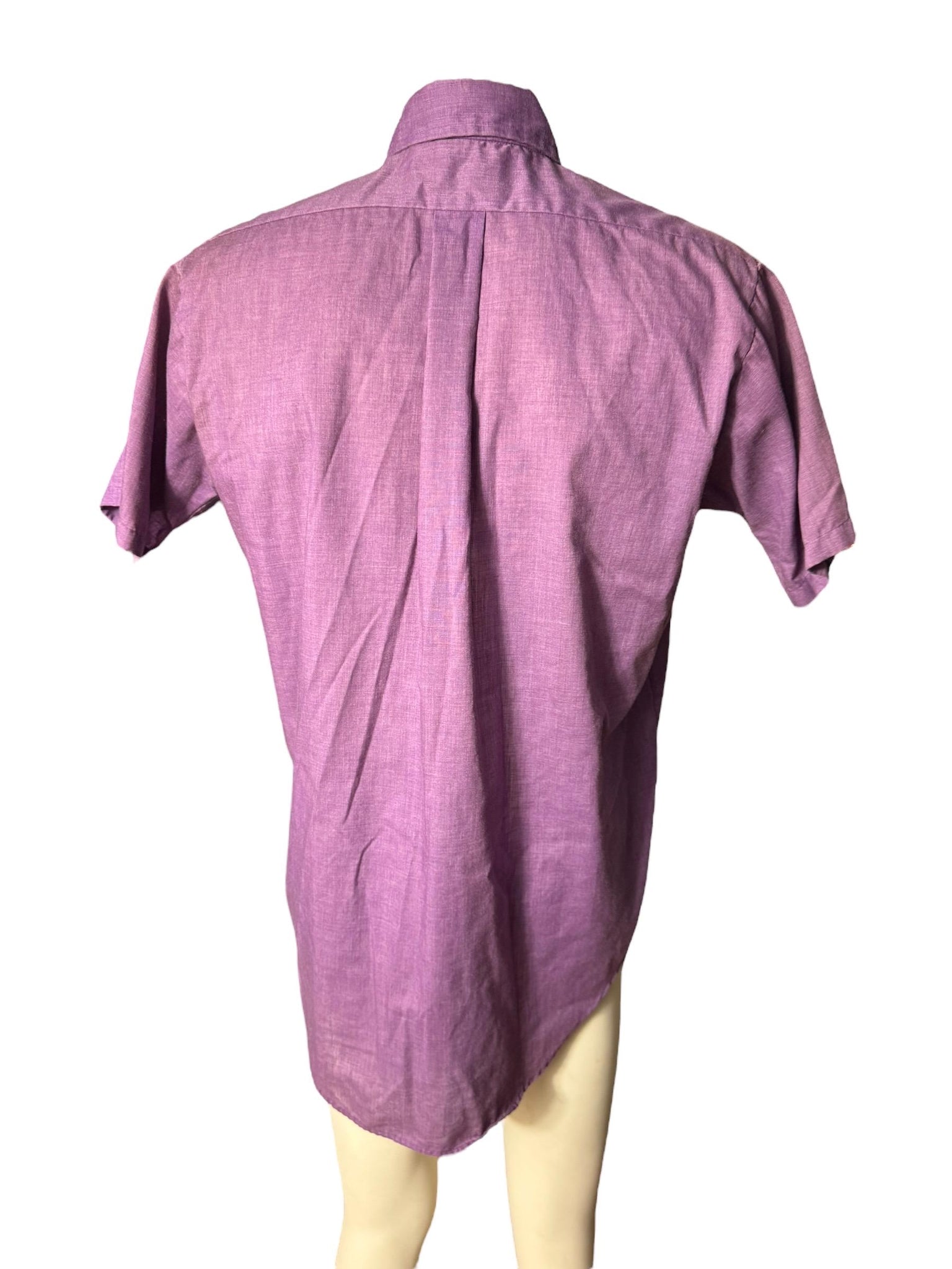 Vintage 70's men's purple dress shirt L Royal Knight