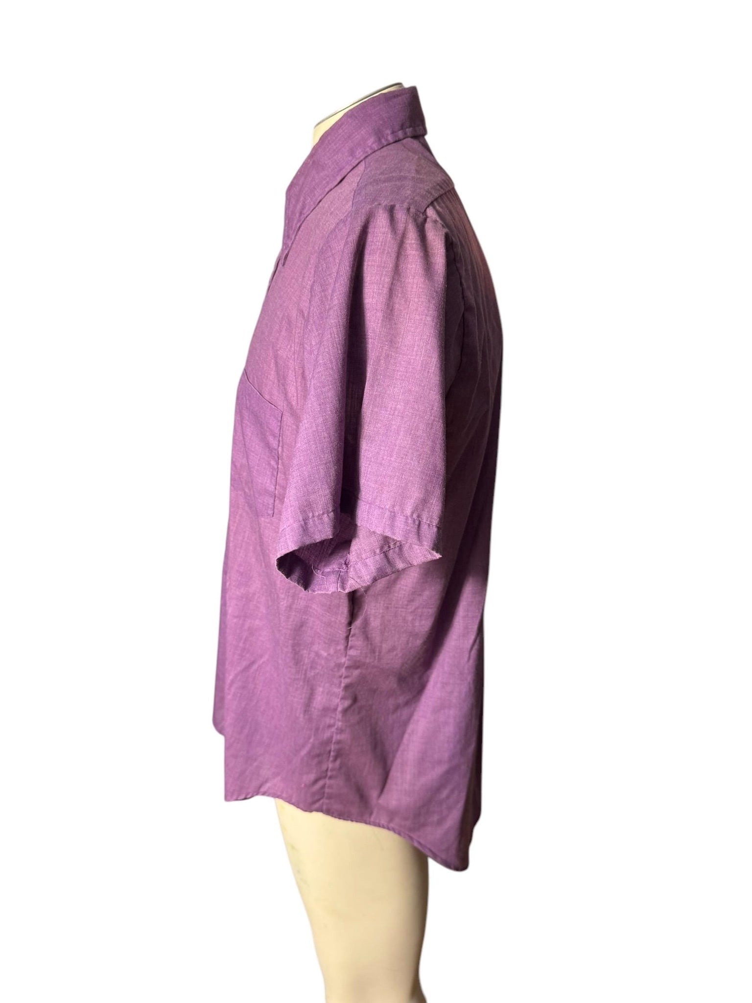 Vintage 70's men's purple dress shirt L Royal Knight