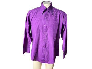 Vintage 70's purple dress shirt 16 33 Marco