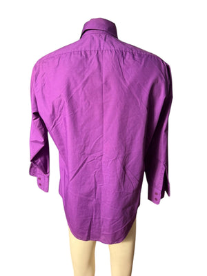 Vintage 70's purple dress shirt 16 33 Marco