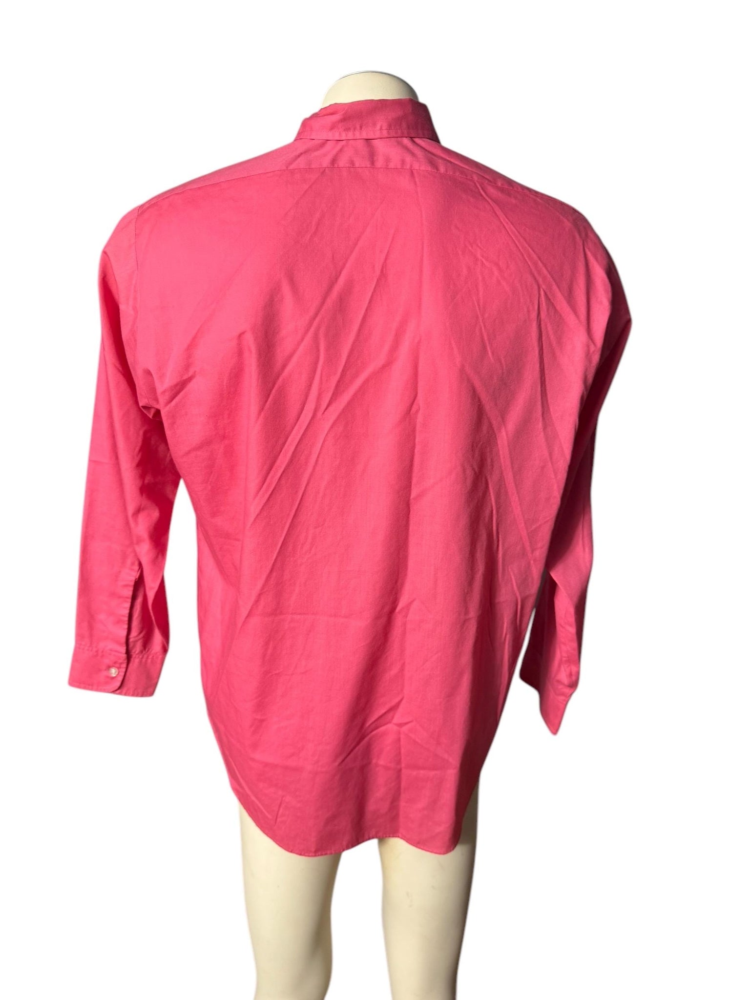 Vintage men's pink dress shirt 16 46 M L Century
