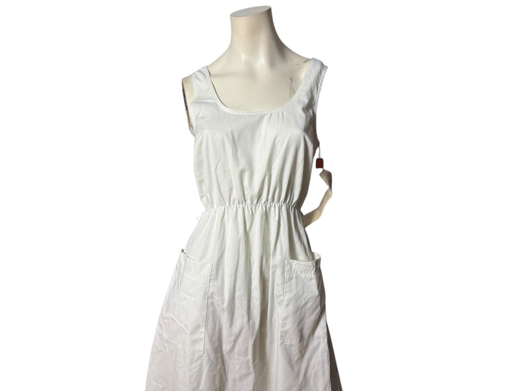 Vintage 70's white uniform dress 8 deadstock