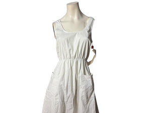 Vintage 70's white uniform dress 8 deadstock