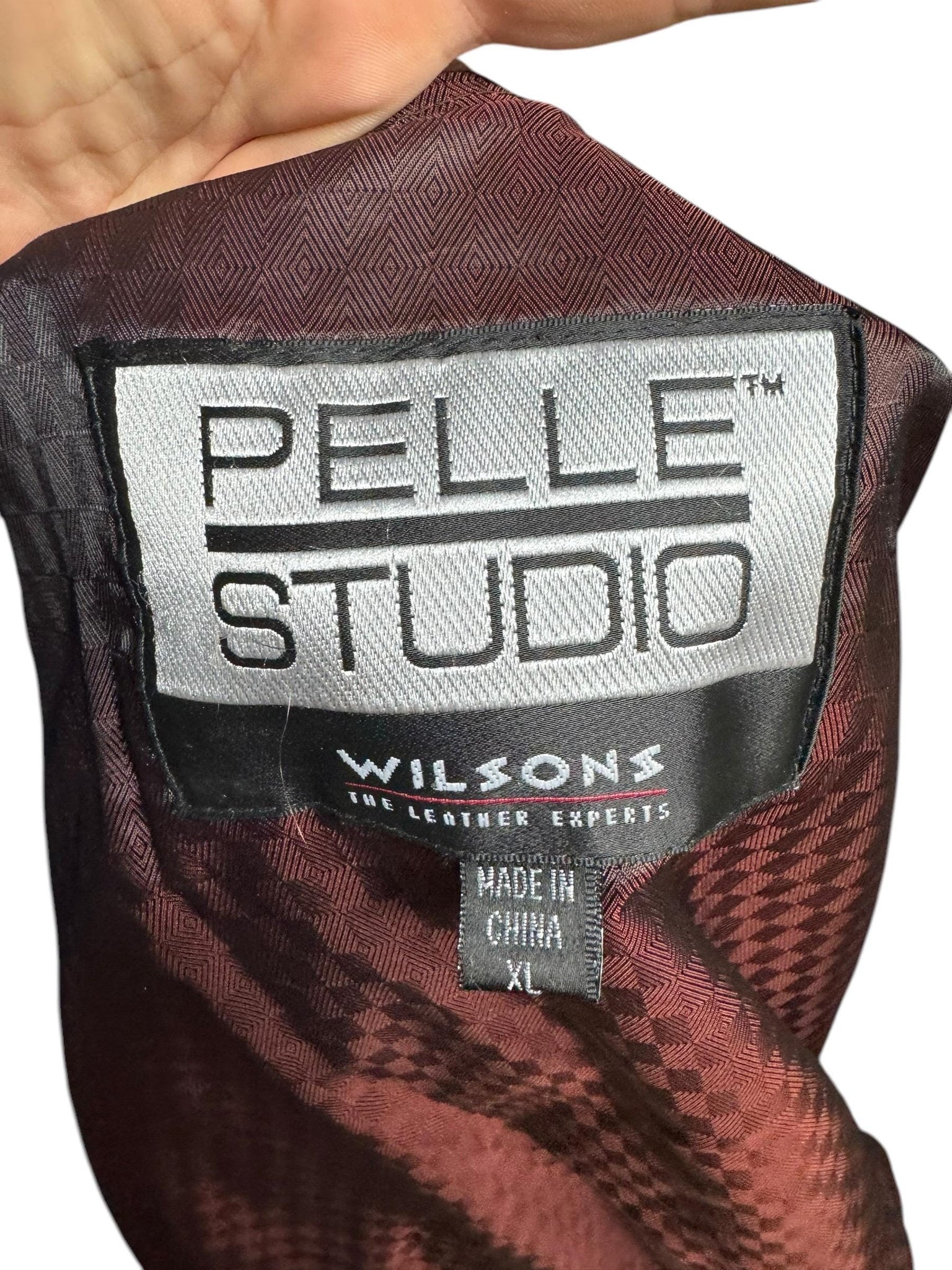 Vintage men's black leather vest XL Pelle Studio
