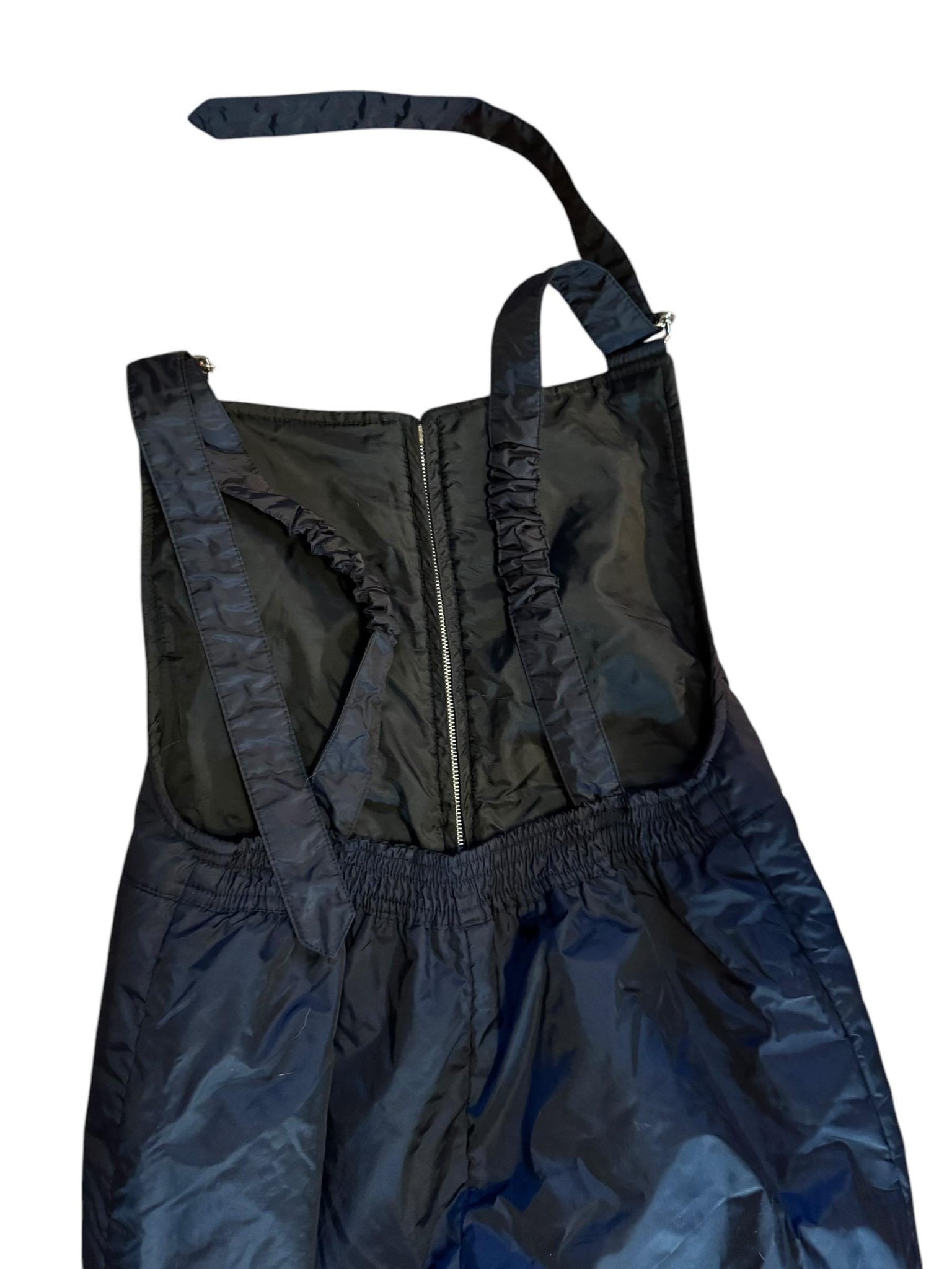 Vintage 70's ski overalls L black JCPenney