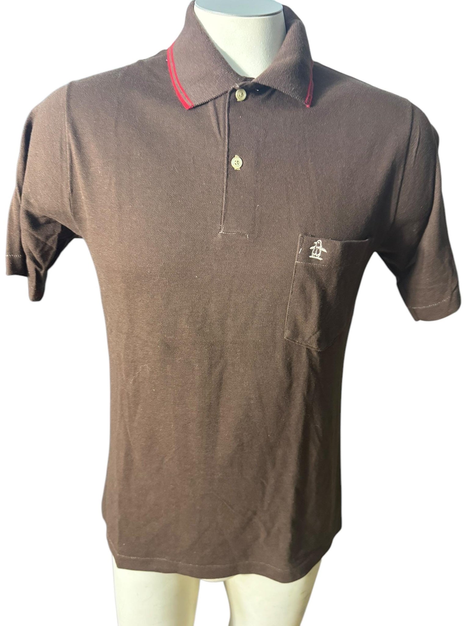 Vintage 70's brown men's polo shirt M Munsingwear