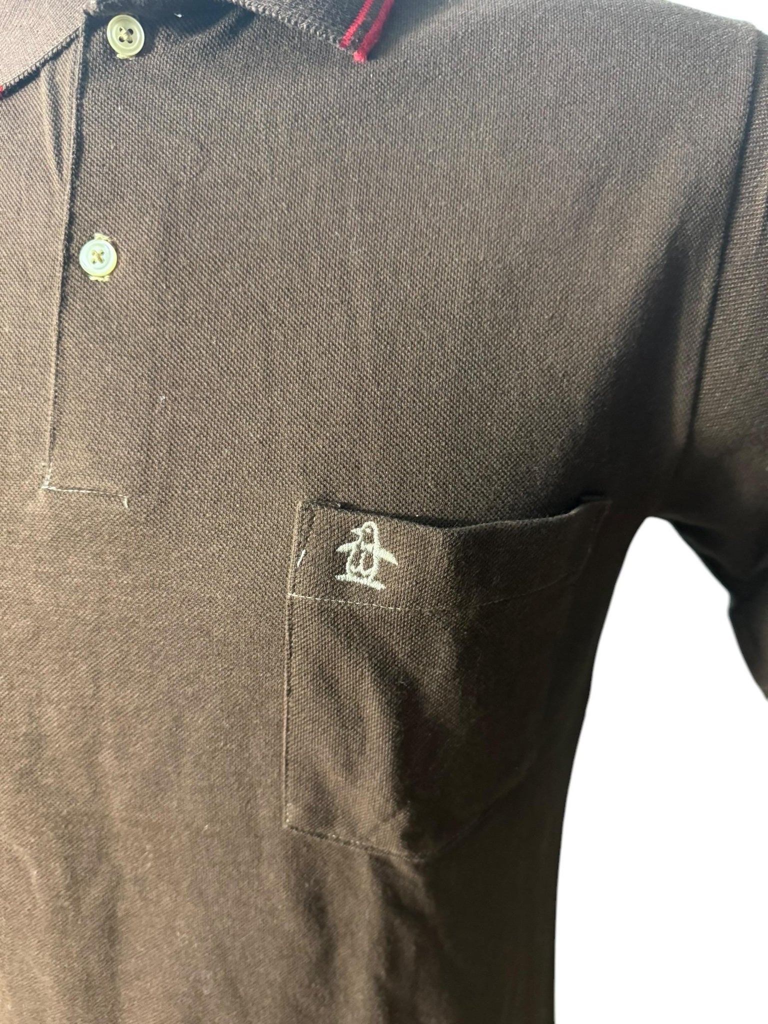 Vintage 70's brown men's polo shirt M Munsingwear