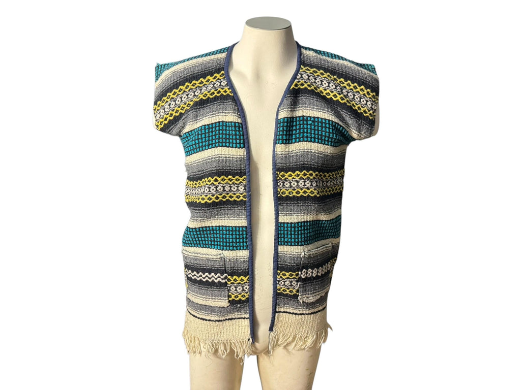 Vintage blanket vest men or women M