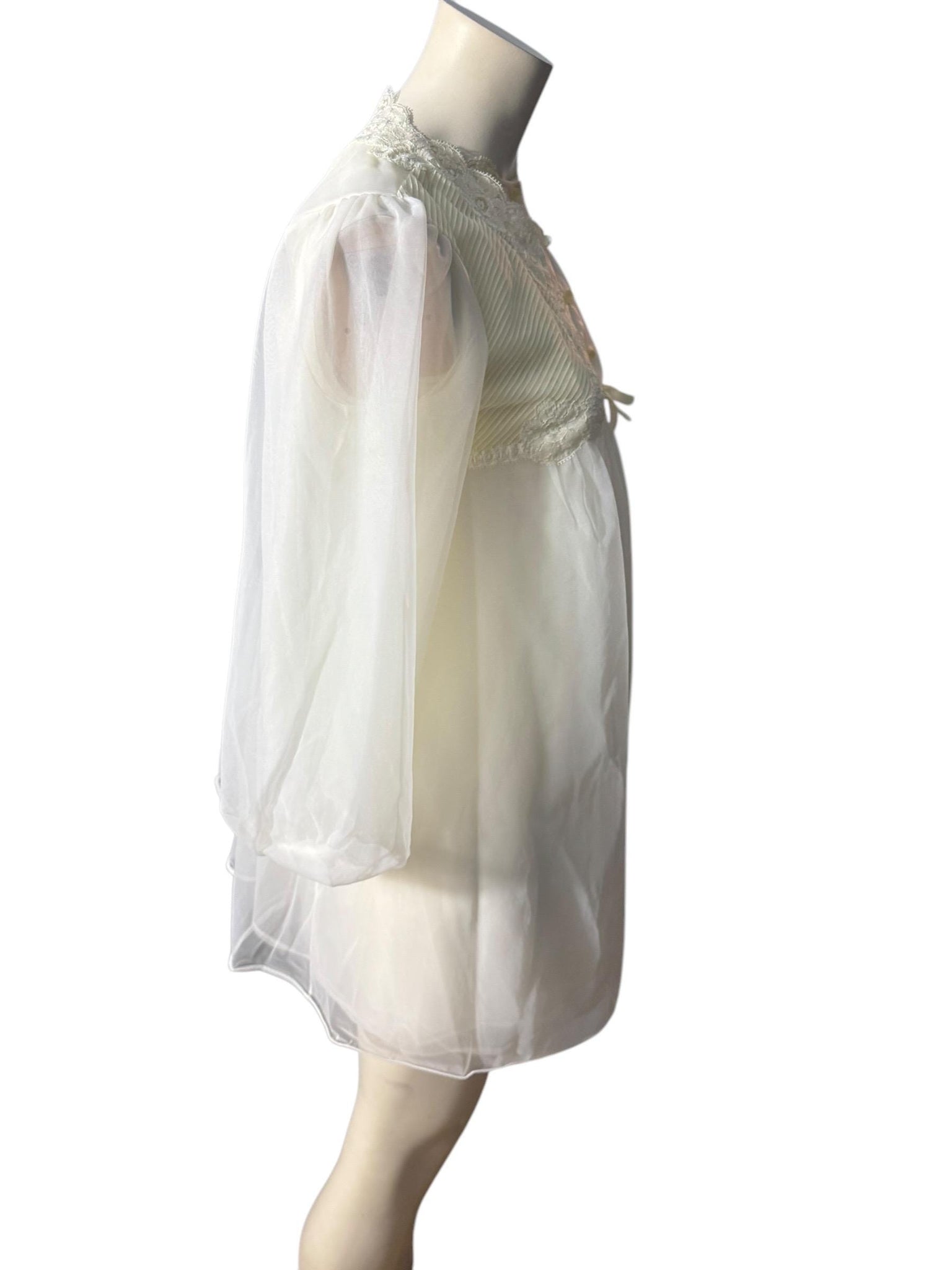 Vintage 60's white nightgown set S Gossard Artemis