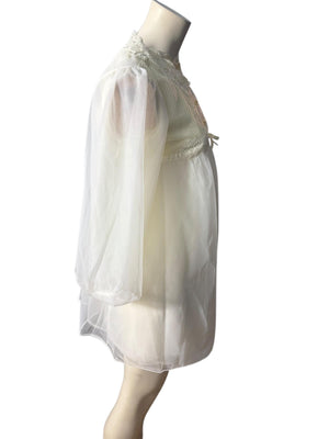 Vintage 60's white nightgown set S Gossard Artemis