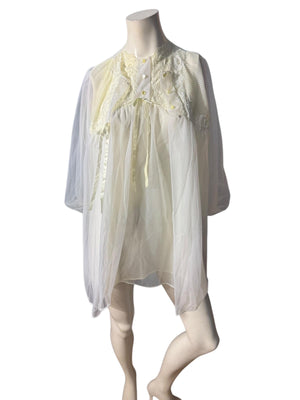 Vintage 60's white nightgown set S Gossard Artemis