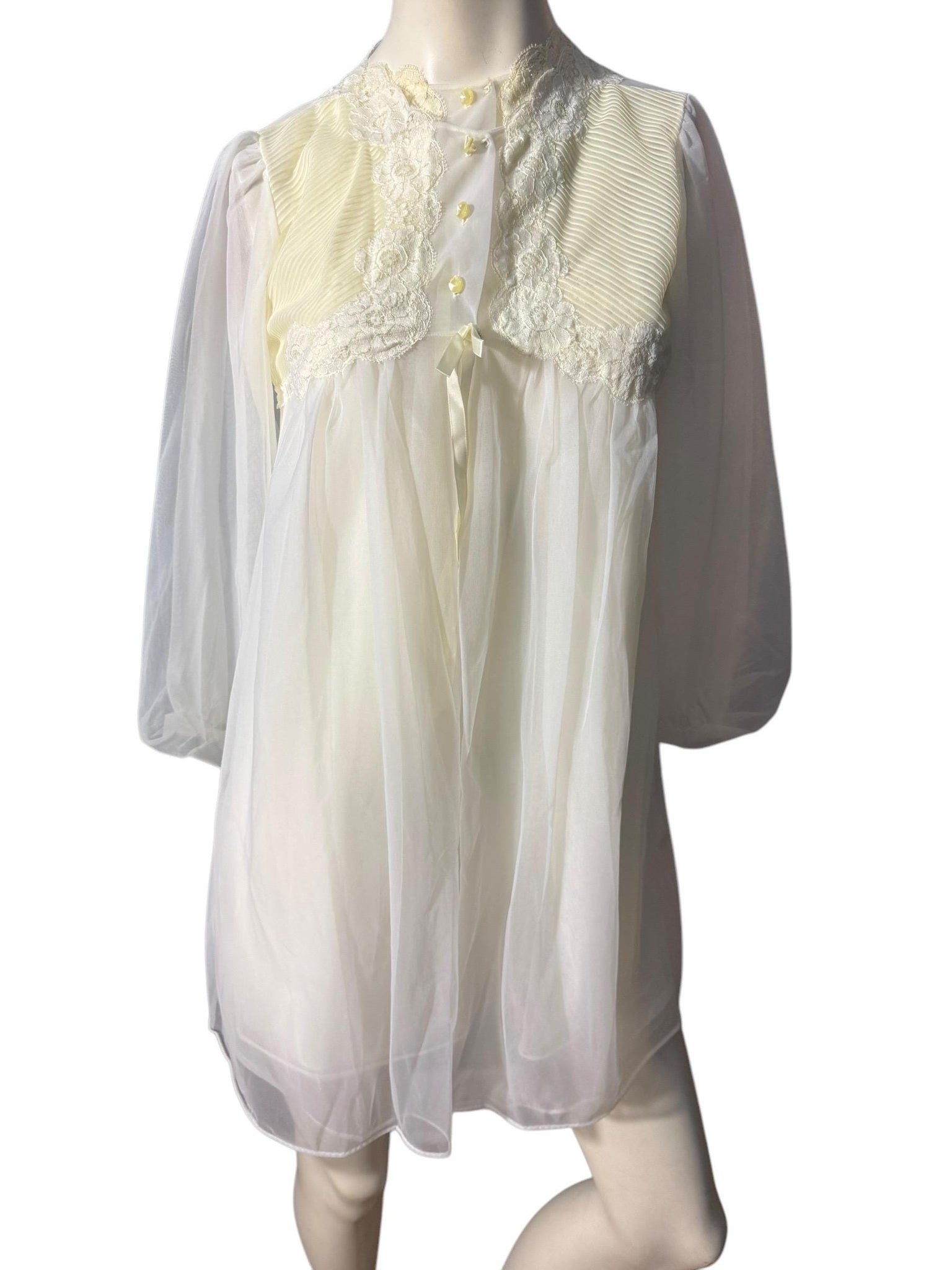 Vintage 60's white nightgown set S Gossard Artemis