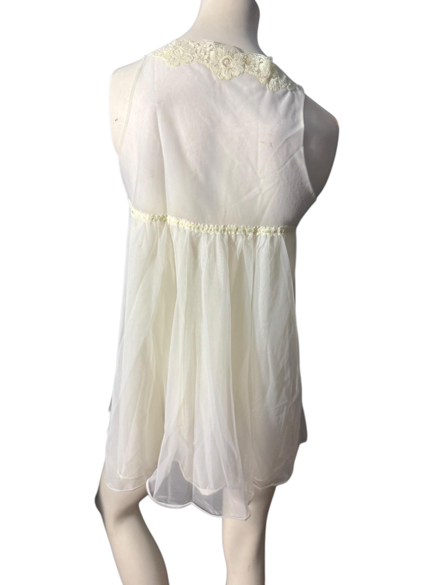 Vintage 60's white nightgown set S Gossard Artemis