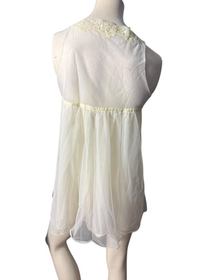 Vintage 60's white nightgown set S Gossard Artemis