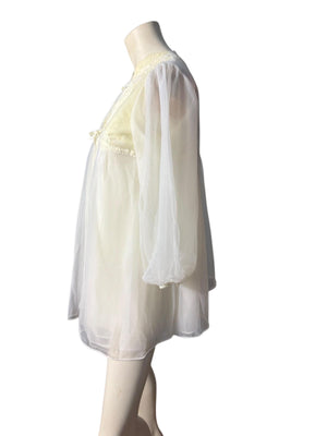 Vintage 60's white nightgown set S Gossard Artemis