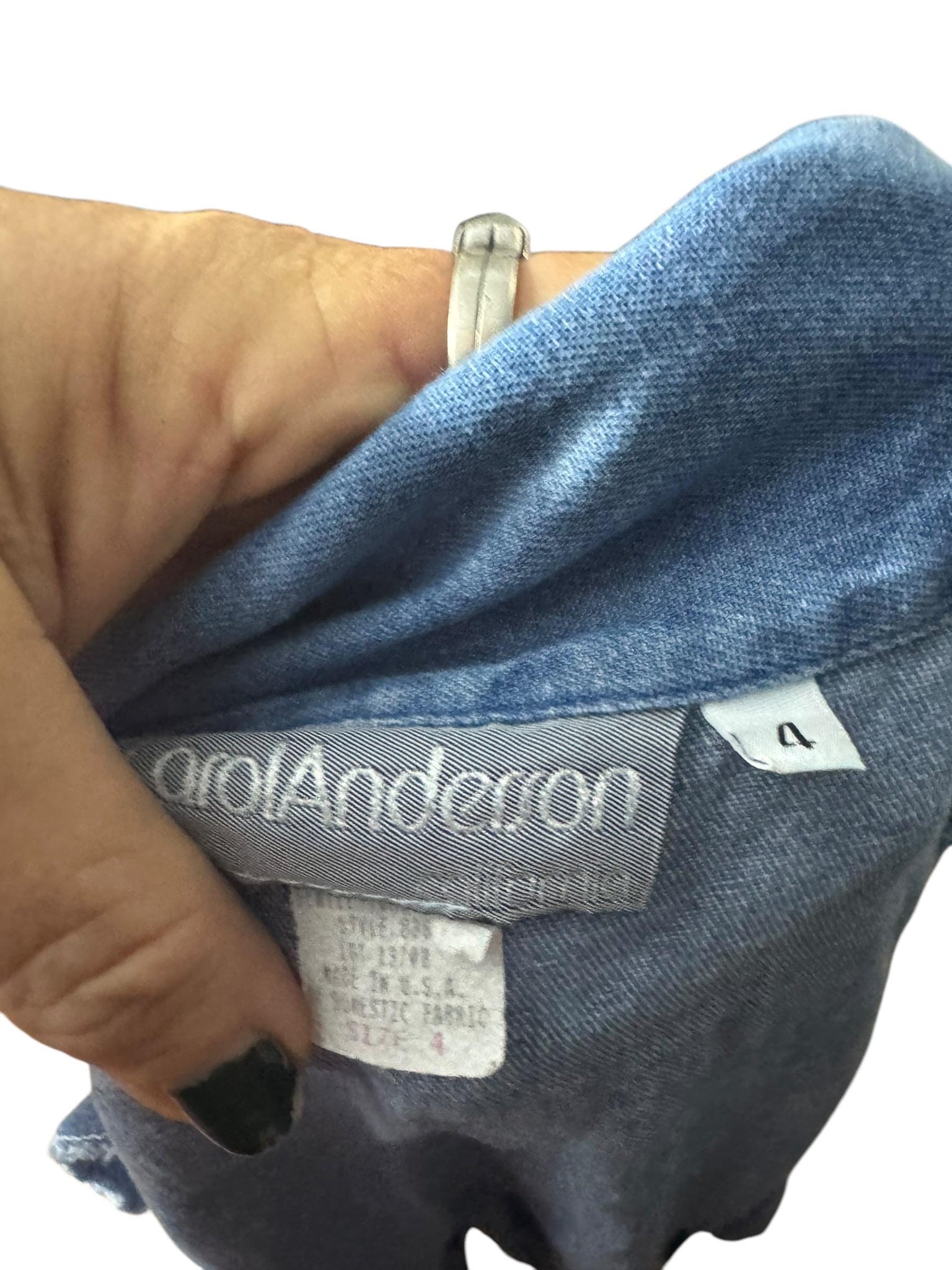 Vintage 80's blue jean dress 4 Carol Anderson