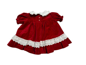 Vintage baby red velvet dress