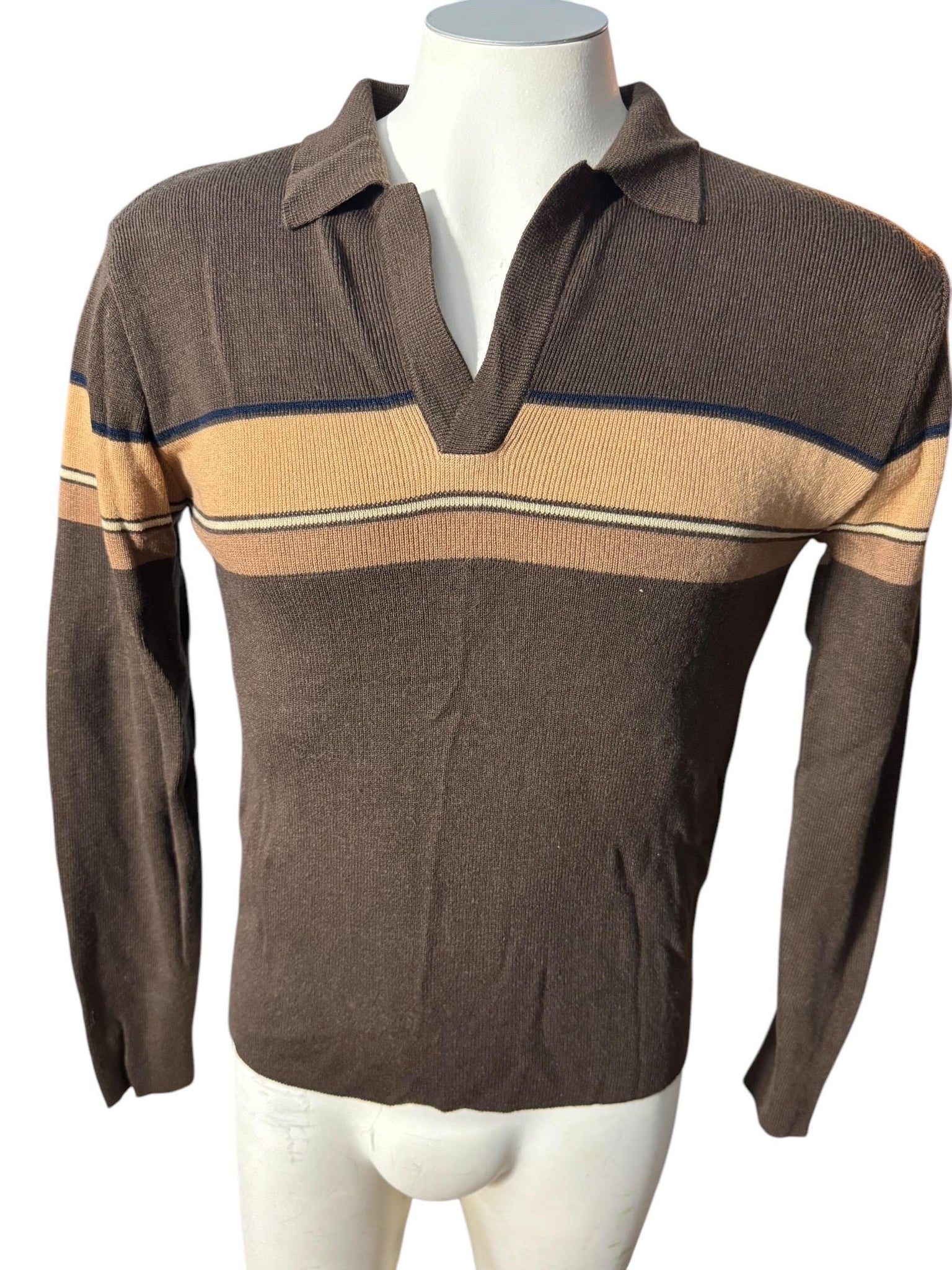Vintage 70's brown men's Saturdays sweater M