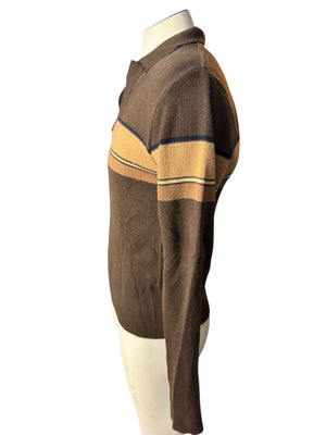 Vintage 70's brown men's Saturdays sweater M